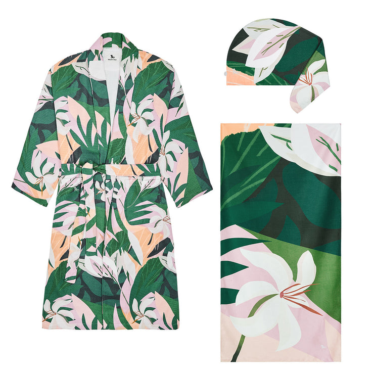 dock and bay robe + hair wrap + towel bundle