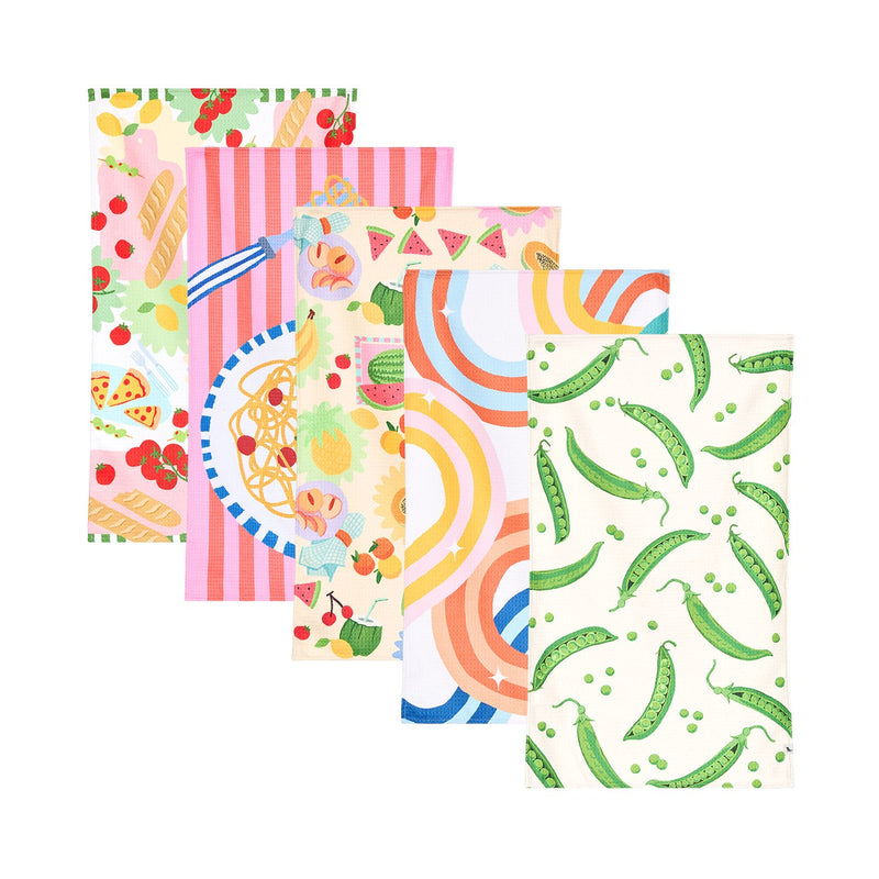 Dock & Bay Tea Towel - Love At First Bite (Set of 5)