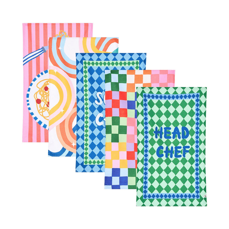 Dock & Bay Tea Towel - On the Menu (Set of 5)