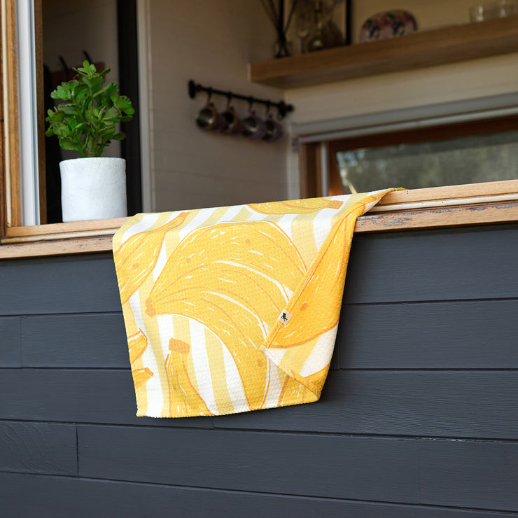dock and bay tea towel