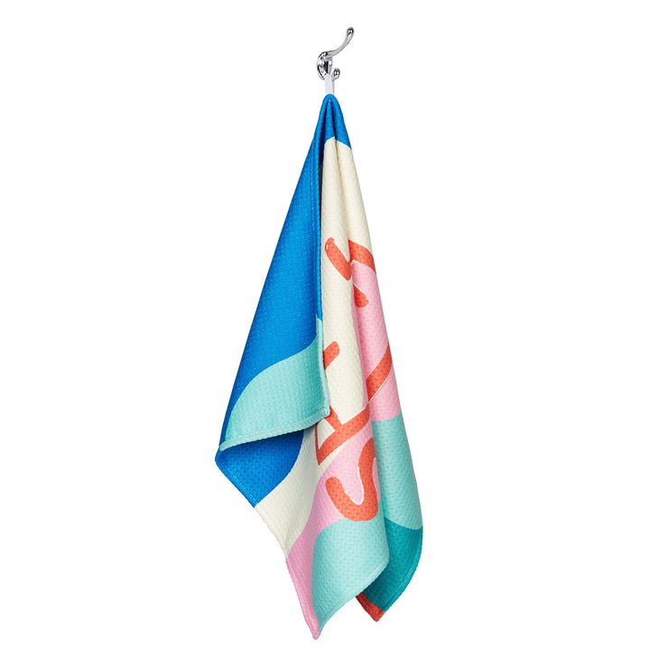 dock and bay tea towel