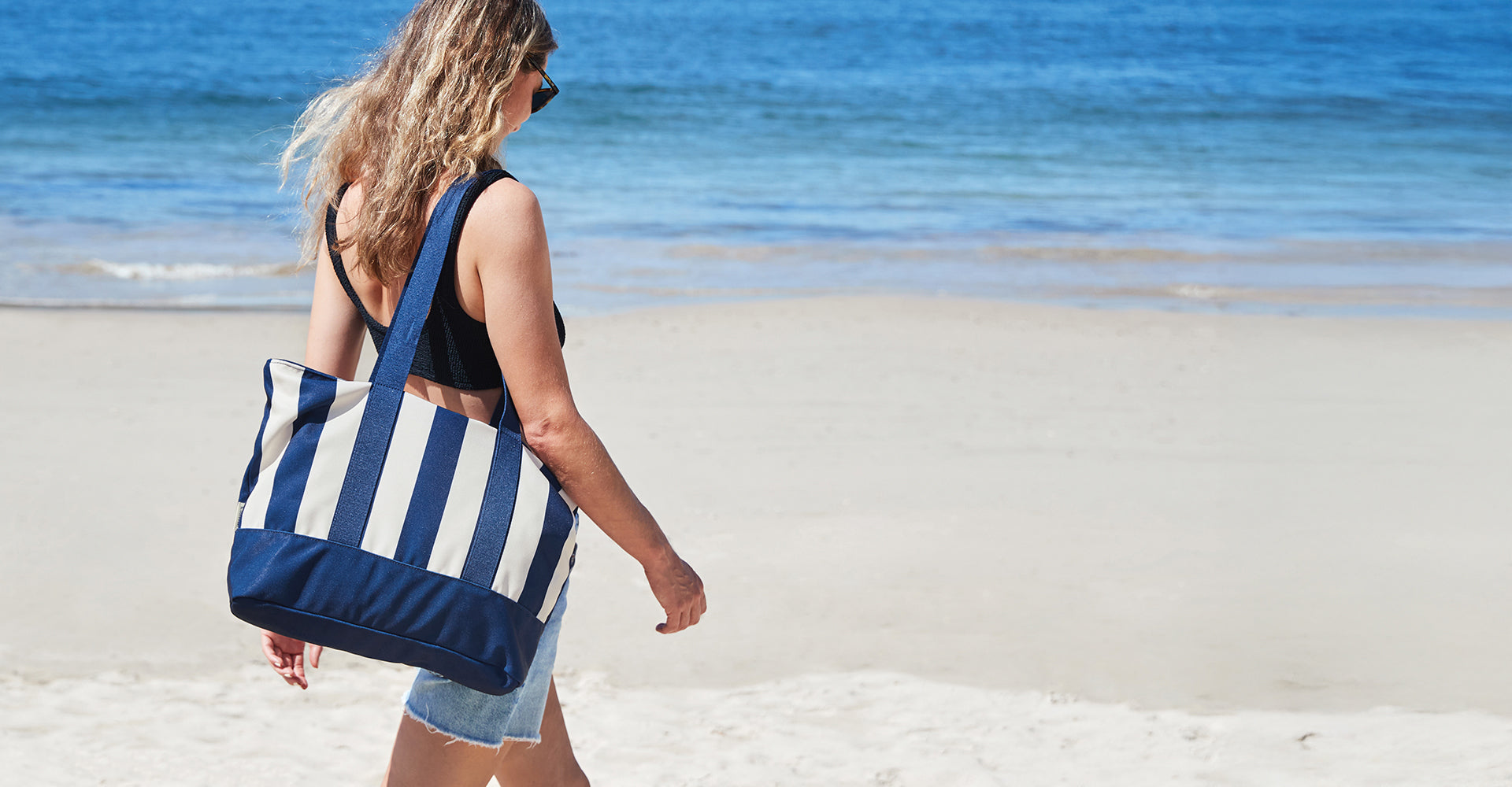 Dock & Bay Canvas Beach Bag - Whitsunday Blue