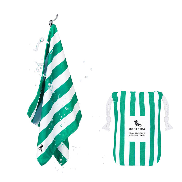 Dock & Bay Quick Cool Gym Towel - Cancun Green - Outlet