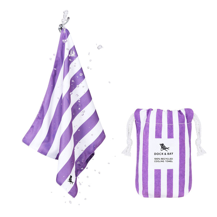 Dock & Bay Quick Cool Gym Towel - Brighton Purple - Outlet