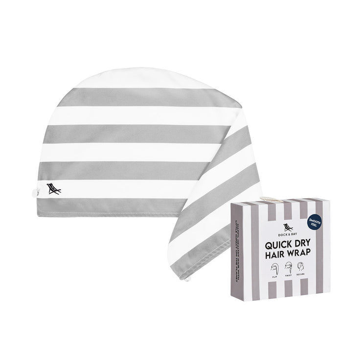 Dock & Bay Hair Wrap - Quick Dry Hair Towel - Goa Grey