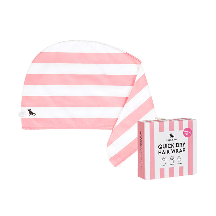 Dock & Bay Hair Wrap - Malibu Pink - Customised Embroidery Personalised for You