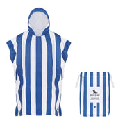 Dock & Bay Poncho Adults - Whitsunday Blue - Customised Embroidery Personalised for You