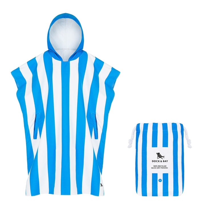 Dock & Bay Poncho - Adults - Bondi Blue