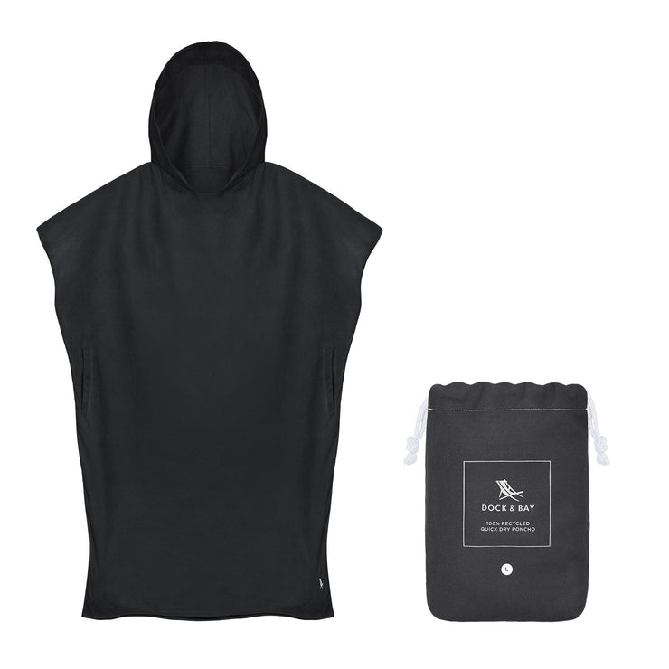 Dock & Bay Poncho - Adults - Fuji Black - Outlet