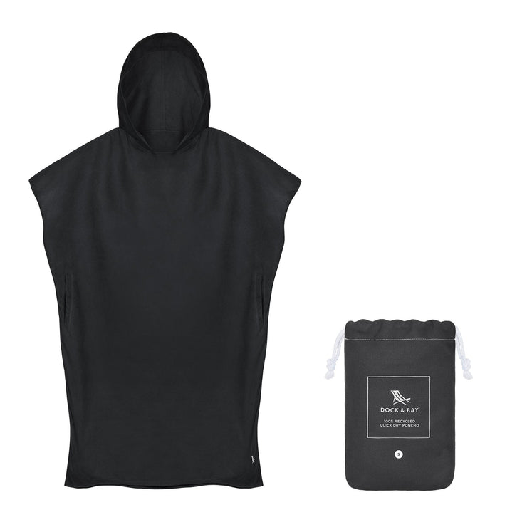 Dock & Bay Poncho - Adults - Fuji Black - Outlet