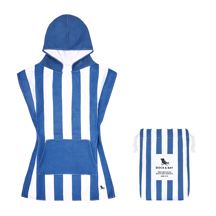 Dock & Bay Poncho - Kids - Whitsunday Blue - Outlet