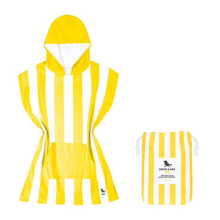 Kids Poncho - Quick Dry Hooded Towel - Boracay Yellow - Outlet