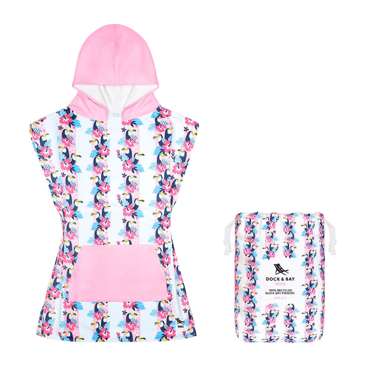 Kids Poncho - Quick Dry Hooded Towel - Toucan Tango - Outlet