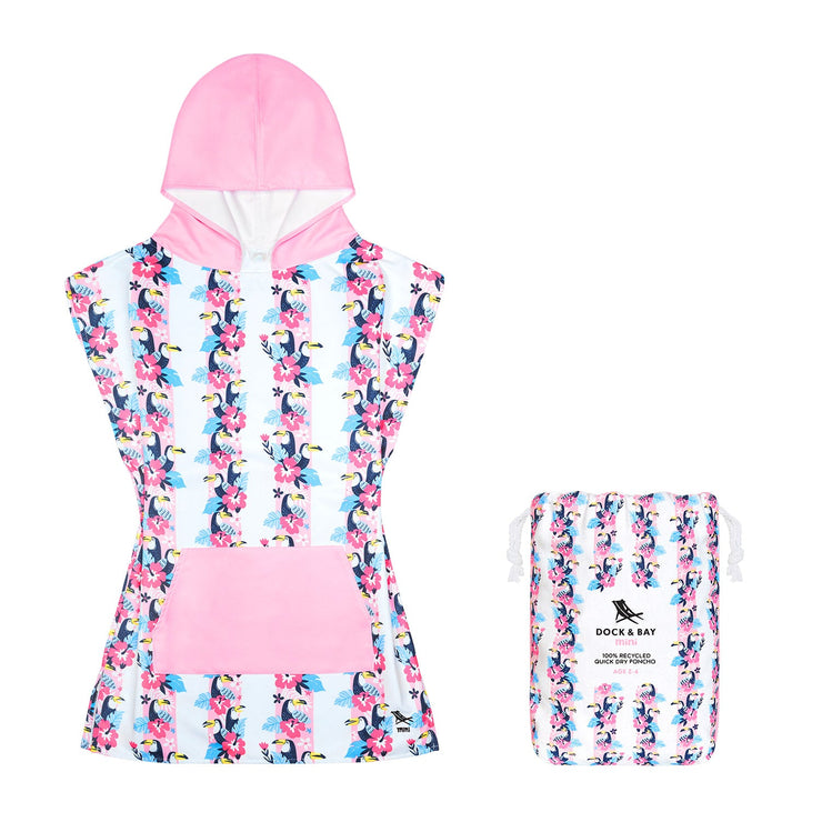 Kids Poncho - Quick Dry Hooded Towel - Toucan Tango - Outlet