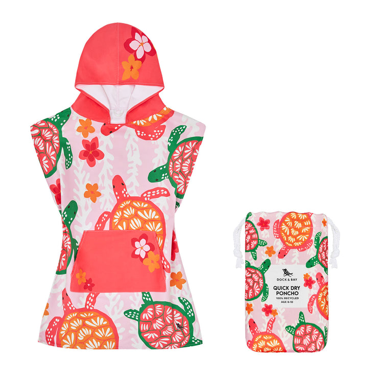 Dock & Bay Poncho - Kids - Turtley Tropical