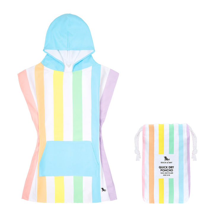 Dock & Bay Poncho - Kids - Unicorn Waves - Customised Embroidery Personalised for You
