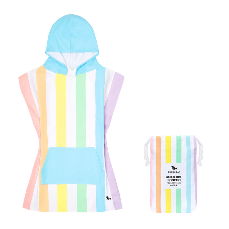 Dock & Bay Poncho - Kids - Unicorn Waves - Customised Embroidery Personalised for You