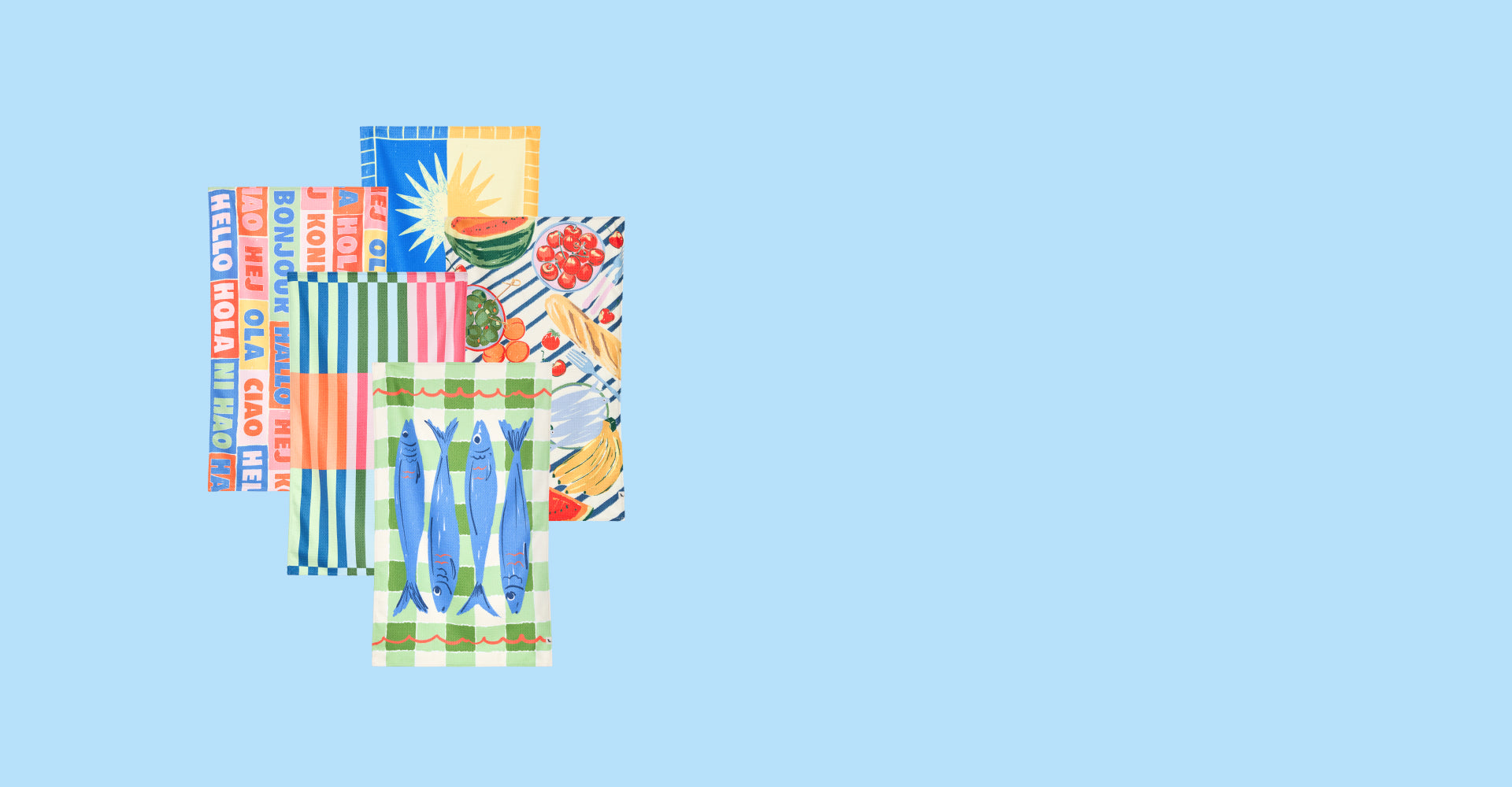 Dock & Bay Tea Towel - Host With The Most (Set of 5)