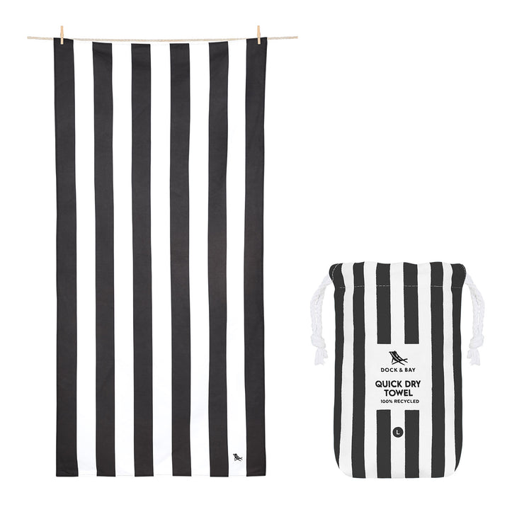 Dock & Bay Quick Dry Towel - Kamari Charcoal