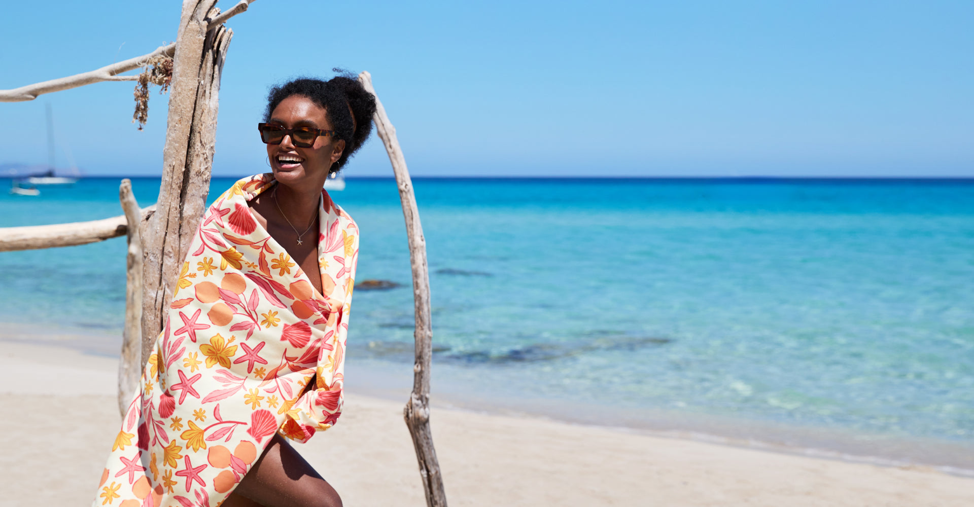 Dock & Bay Quick Dry Towel - Tangerine Tide