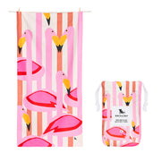 Dock & Bay Kids Beach Towel - Flamboyant Flamingos - Outlet