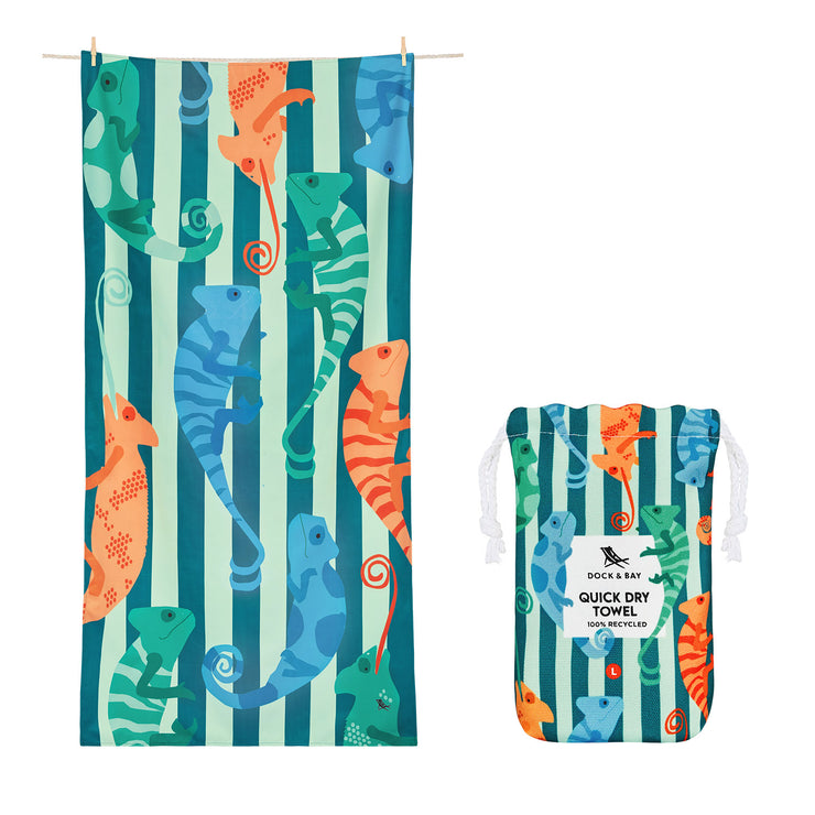 Dock & Bay Kids Beach Towel - Karma Chameleon