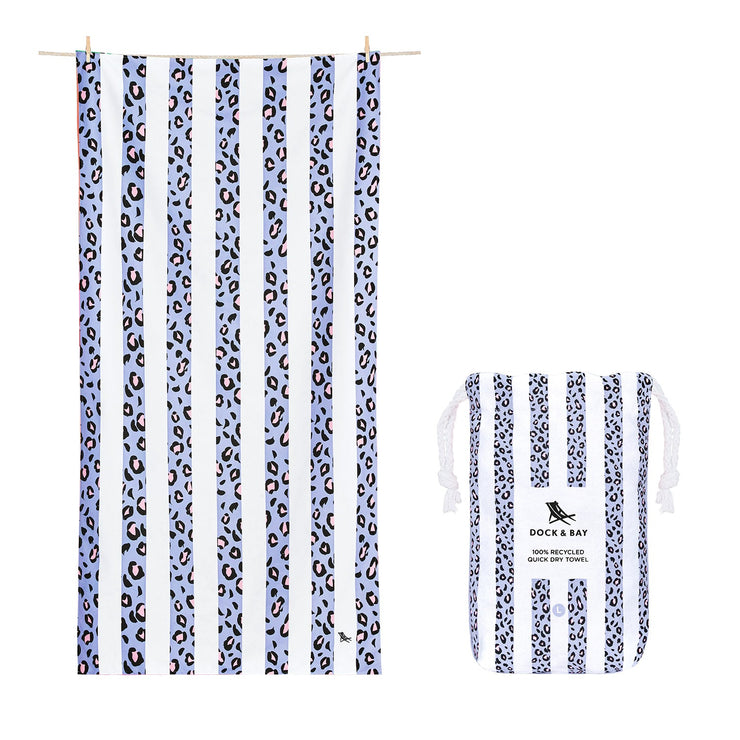 Dock & Bay Kids Beach Towel - Lively Leopard - Outlet